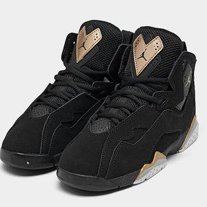 Air Jordan True Flight Black Grey Gold PS Size 2.5